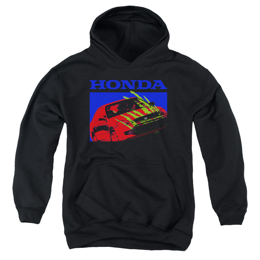 Honda Civic Bold-Youth Hooded Sweatshirt-Black