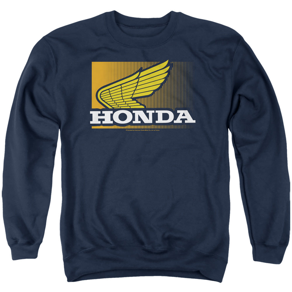 Honda/Wing Gradient-Adult Crewneck Sweatshirt-Navy