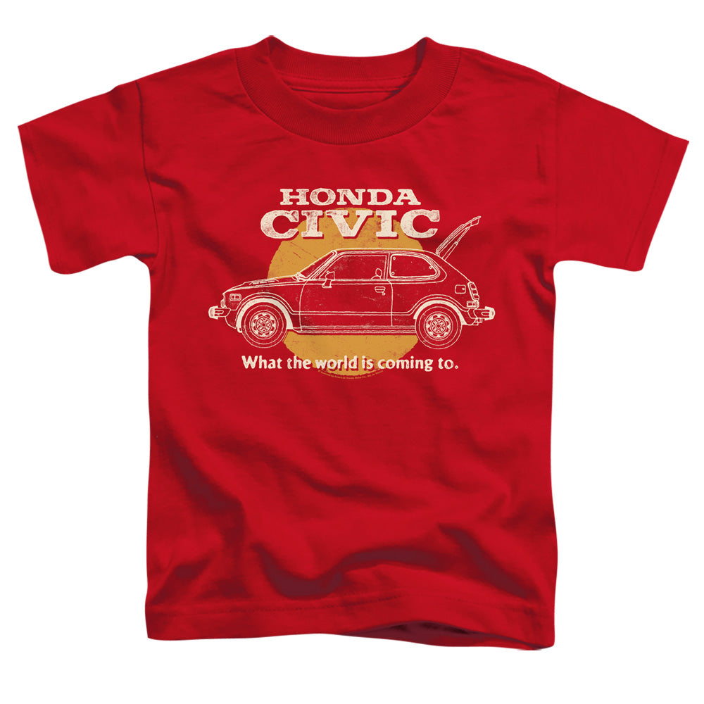 Honda Civic Coming World-Toddler Short Sleeve-Red