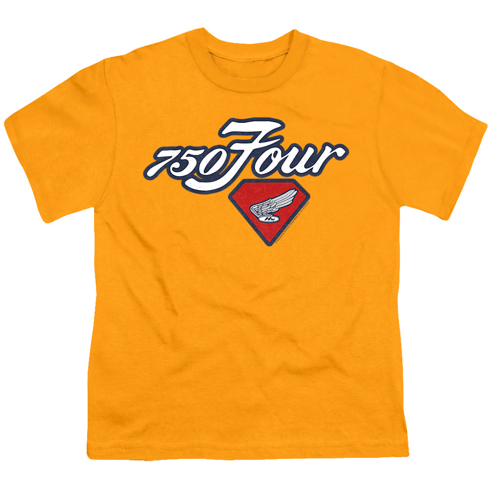 Honda 750 Four Emblem-Youth Short Sleeve-Gold