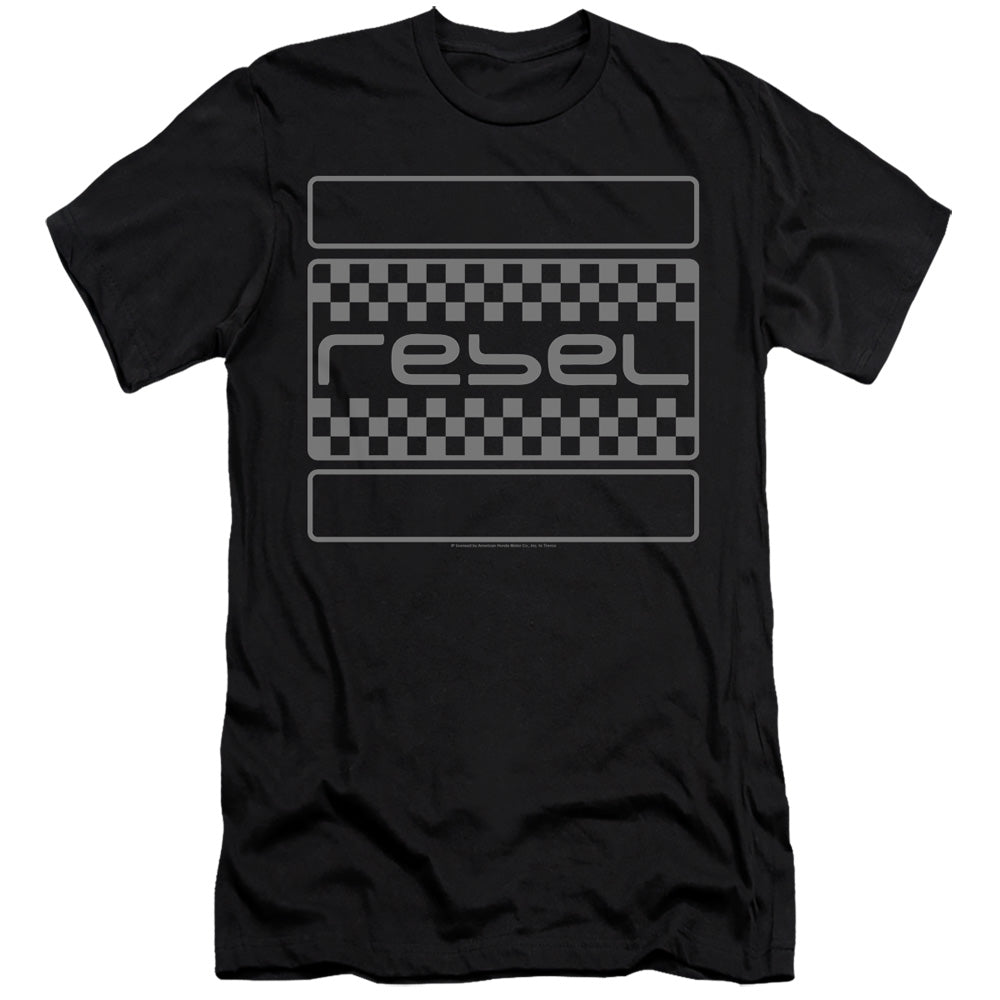 Honda/Rebel Checkers Grey-Premium Canvas Adult Slim Fit 30/1-Black