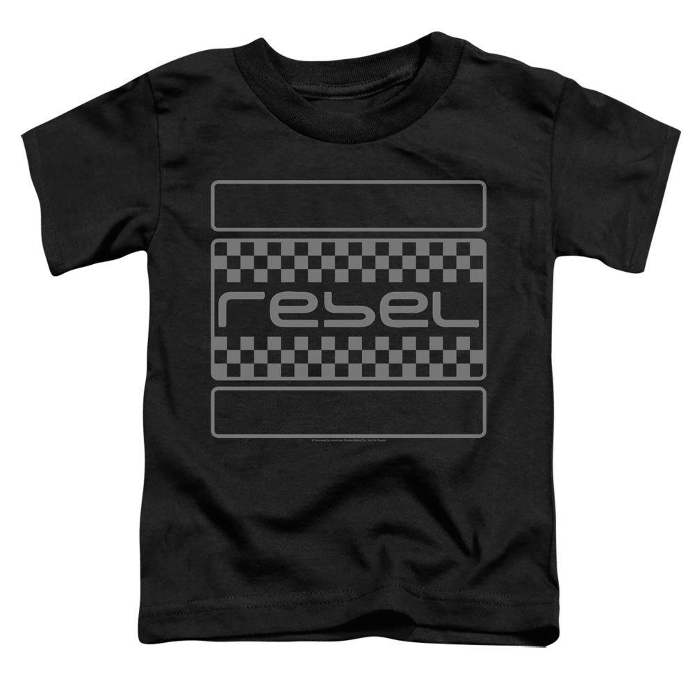 Honda/Rebel Checkers Grey-Toddler Short Sleeve-Black