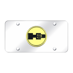 Hummer H3 License Plate - Gold on Mirrored
