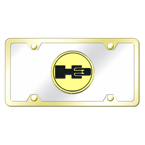 Hummer H3 License Plate Kit - Gold on Mirrored