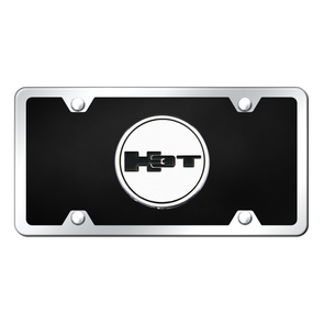 Hummer H3T Acrylic License Plate Kit - Chrome on Black
