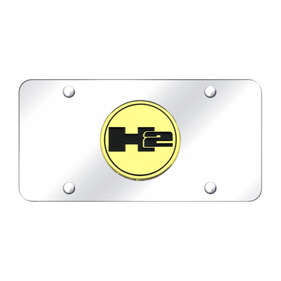 Hummer H2 License Plate - Gold on Mirrored