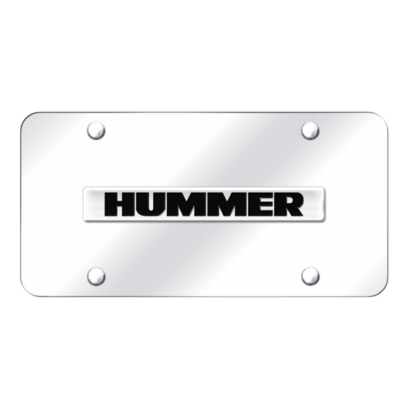 Hummer Script License Plate - Chrome on Mirrored