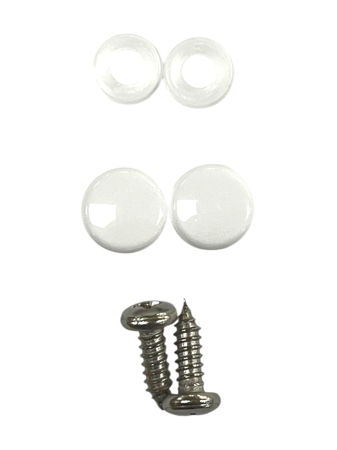 License Plate/Frame Generic Bolt Kit White (2 Piece)