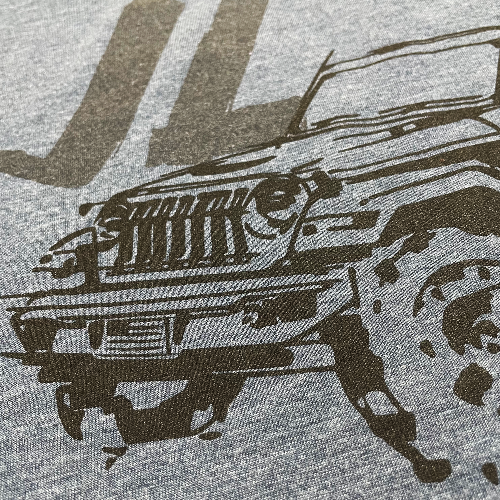 Mens Jeep® JL Wrangler - LDD Series - Triblend Indigo Blue T-Shirt