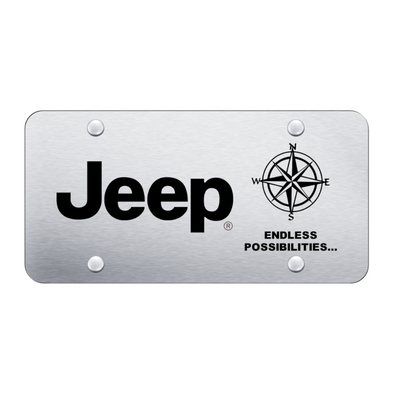 Jeep Endless License Plate - Laser Etched Brushed