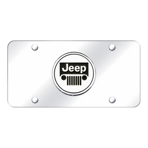 Jeep License Plate - Chrome on Mirrored