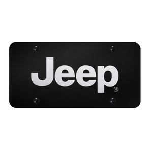 Jeep License Plate - Laser Etched Black