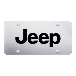 Jeep License Plate - Laser Etched Brushed