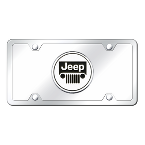 Jeep License Plate Kit - Chrome on Mirrored
