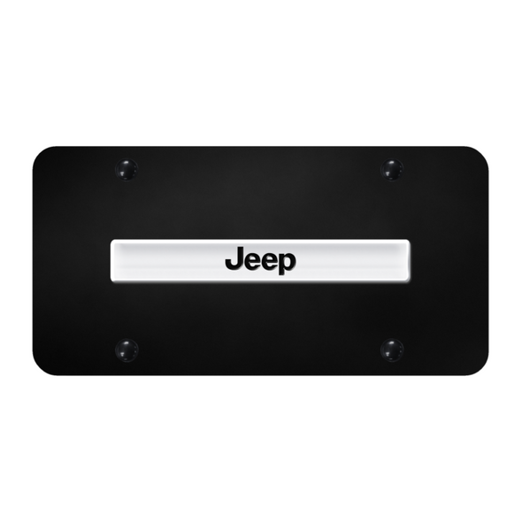 jeep-script-license-plate-chrome-on-black