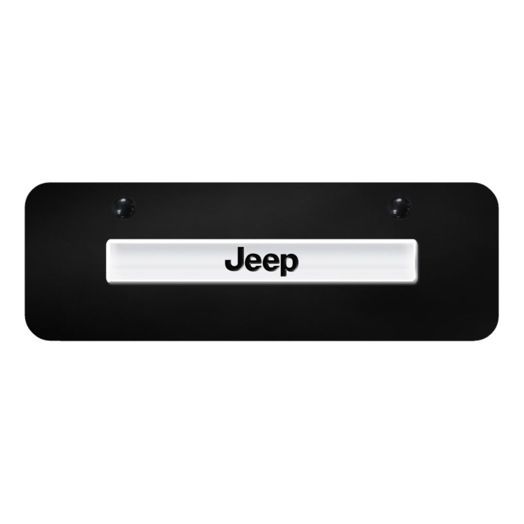 jeep-script-mini-plate-chrome-on-black