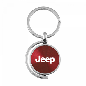 Jeep Spinner Key Fob in Burgundy