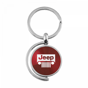 Jeep Grill Spinner Key Fob in Burgundy