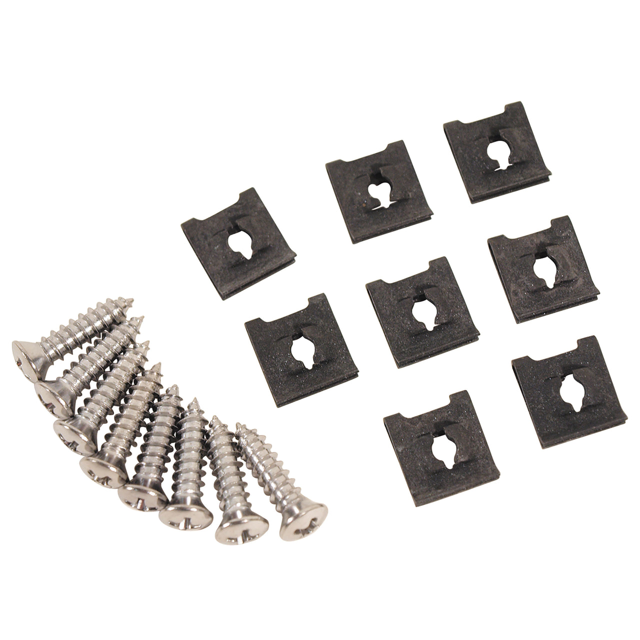 1968-1969 Corvette Exhaust Bezel Screws & J Nuts. 16 Piece Set - CA-K1151-Corvette-Store-Online