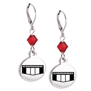 camaro-emblem-crystal-leverback-earrings