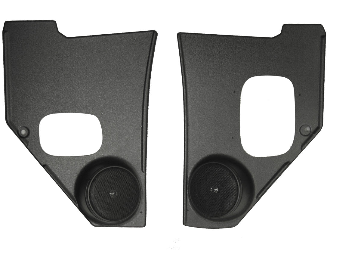 1955-1959 Chevrolet Truck kickpanel speaker system, pair, black ABS with 4-inch speakers | Custom Autosound KCHT-55-59