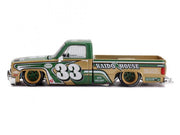 Chevrolet Silverado Pickup Truck #33 "Kaido Intimidator V2" Green and Gold with Graphics (Designed by Jun Imai) "Kaido House" Special 1/64 Diecast Model Car
