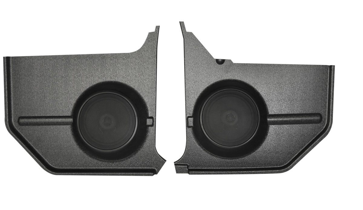 1964-1966 Ford Mustang Convertible kickpanel with Pioneer speakers, Custom Autosound KMCV-1