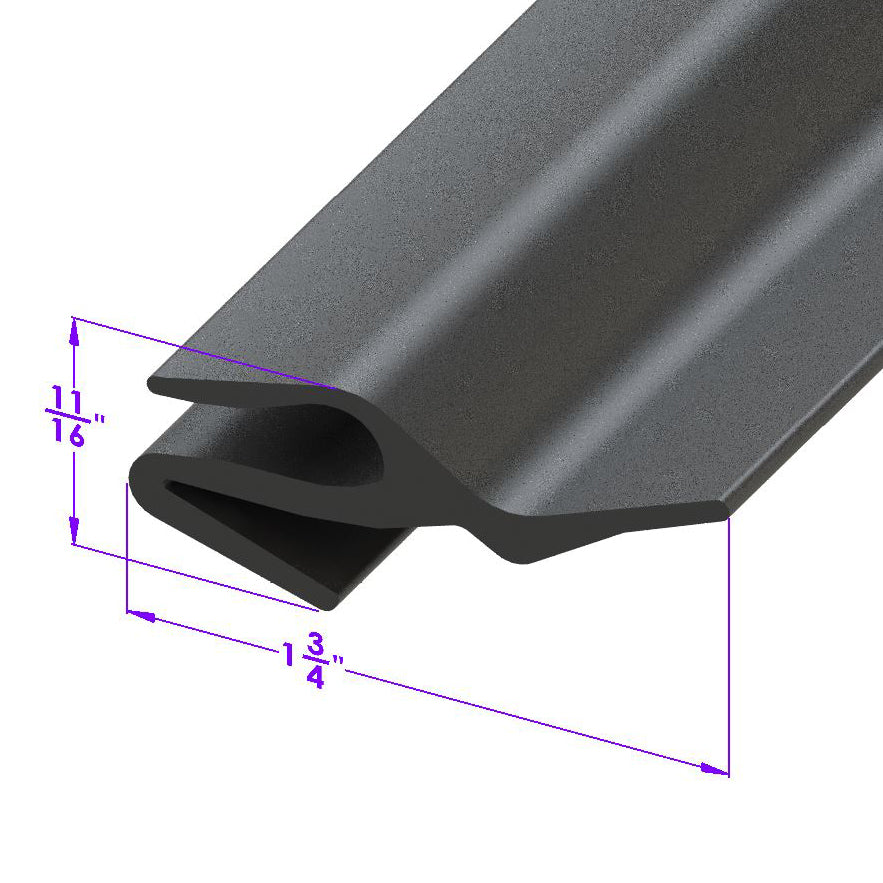 Lp 109-N/Ft Rear Bumper To Body Gravel Guard 1-3/4" Wide Chevrolet Chevy Ii 1962-1967