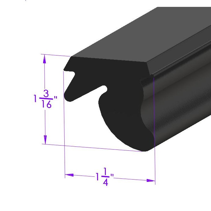 Lp 120-I Roof Rail Seal, For Hardtops Sold By The Foot