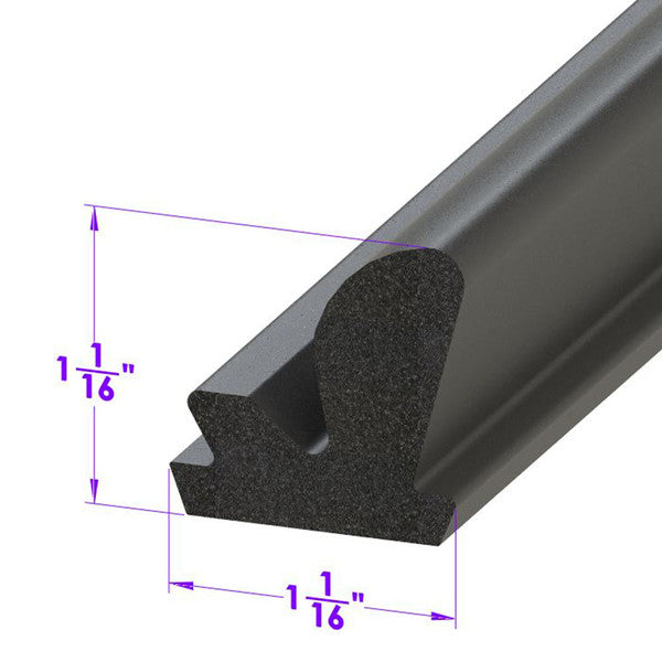 Rr 101-D Roof Rail Seal, Open Profile, Pair American Motors Javelin 1971-1974