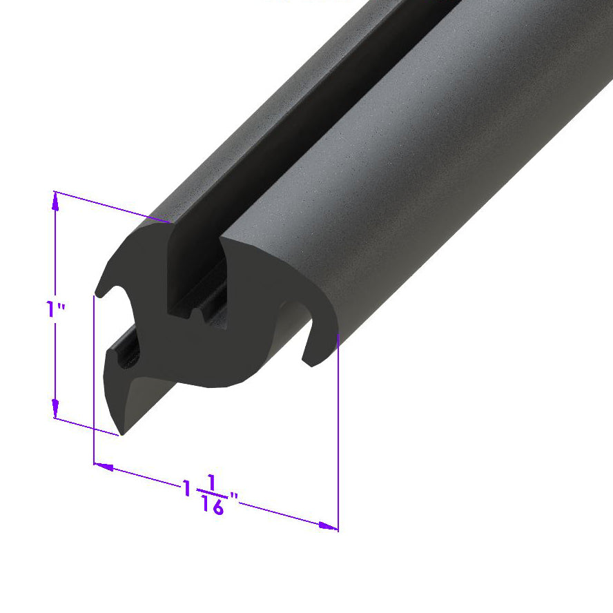 Lp 301-C/Ft Windshield Gasket With Chrome Lockstrip Sold By The Foot