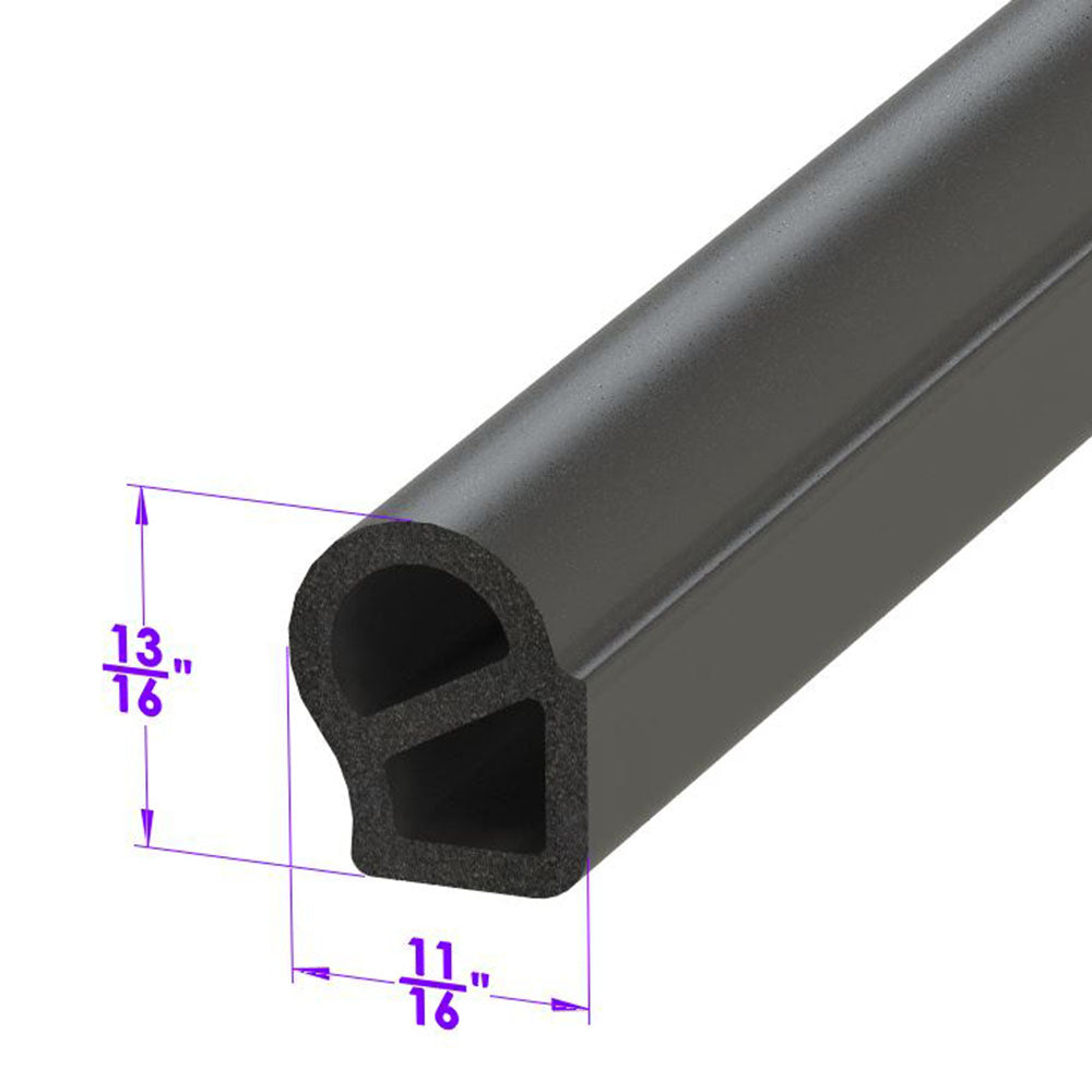 Lp 48-A Lower Tailgate Seal, Vertical Sold By The Foot