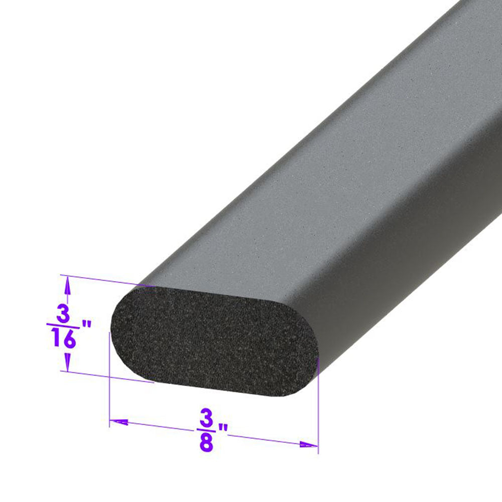 Lp 80-J Rectangle Shaped Extrusion 3/8" X 3/16"