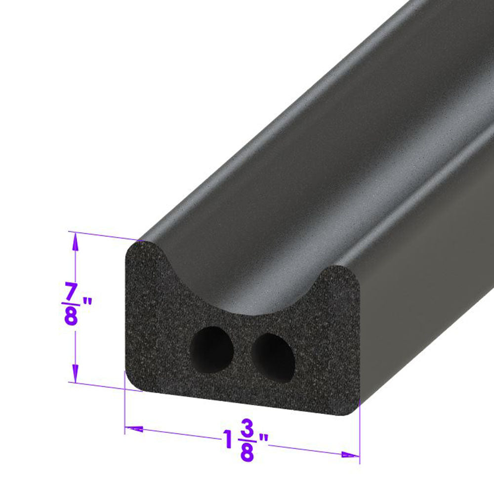 Lp 80-O Rectangle Shaped Extrusion 1-3/8" Wide X 7/8" High