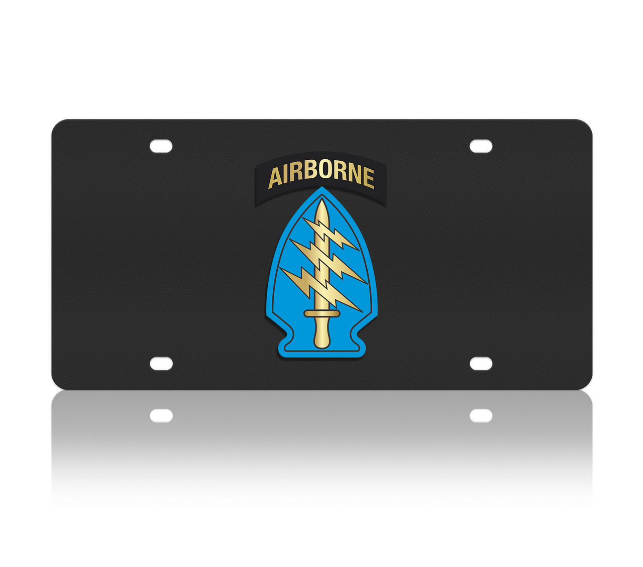 US Airborne 1st Special Carbon Steel License Plate