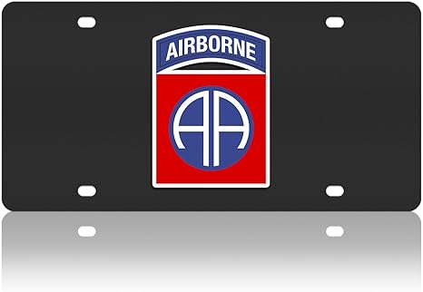 US 82nd Airborne Carbon Steel License Plate
