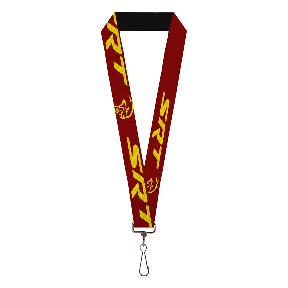 Lanyard - 1.0" - Dodge SRT Hellcat Logo Burgundy Yellow