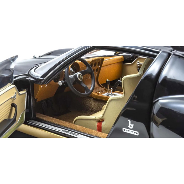 Lamborghini Miura SVR Black and Gold 1/18 Diecast Model Car by Kyosho