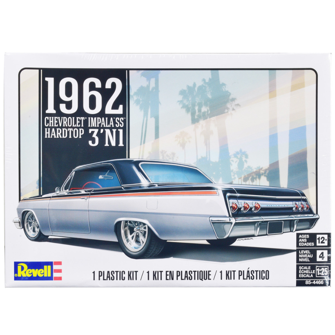 Level 4 Model Kit 1962 Chevrolet Impala Hardtop 3-in-1 Kit 1/25 Scale Model