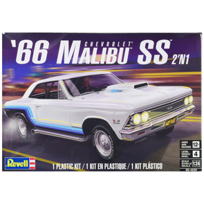 Level 4 Model Kit 1966 Chevrolet Malibu SS 2-in-1 Kit 1/24 Scale Model
