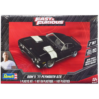 Level 4 Model Kit Dom's 1971 Plymouth GTX "Fast & Furious" 1/24 Scale Model
