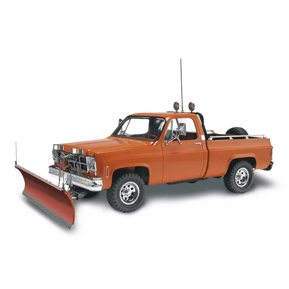 Level 4 Model Kit GMC Pickup Truck with Snow Plow 1/24 Scale Model