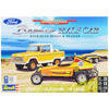 Level 5 Model Kit Ford Bronco Half Cab with Dune Buggy and Flatbed Trailer 1/25 Scale Model