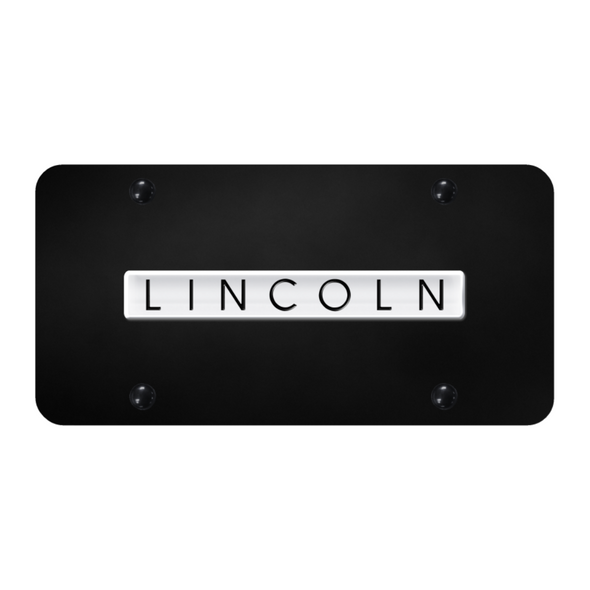 lincoln-name-license-plate-chrome-on-black