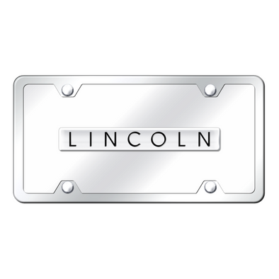 Lincoln Script Plate Kit - Chrome on Mirrored