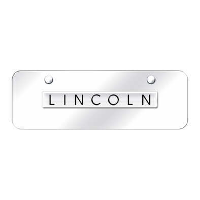Lincoln Name Mini Plate - Chrome on Mirrored