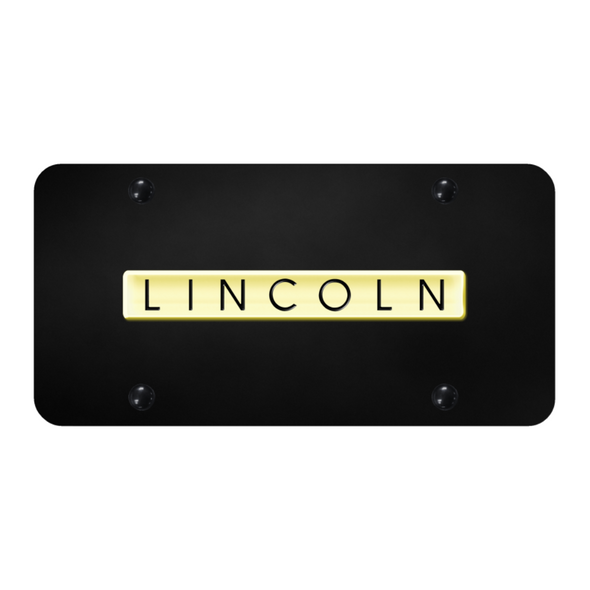 lincoln-name-license-plate-gold-on-black