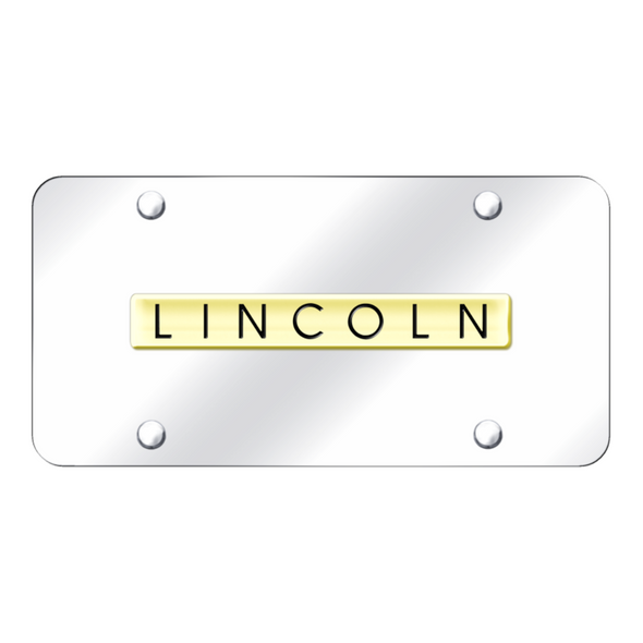 lincoln-name-license-plate-gold-on-mirrored