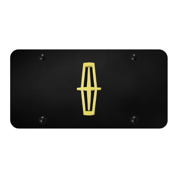 lincoln-vertical-black-fill-license-plate-gold-on-black