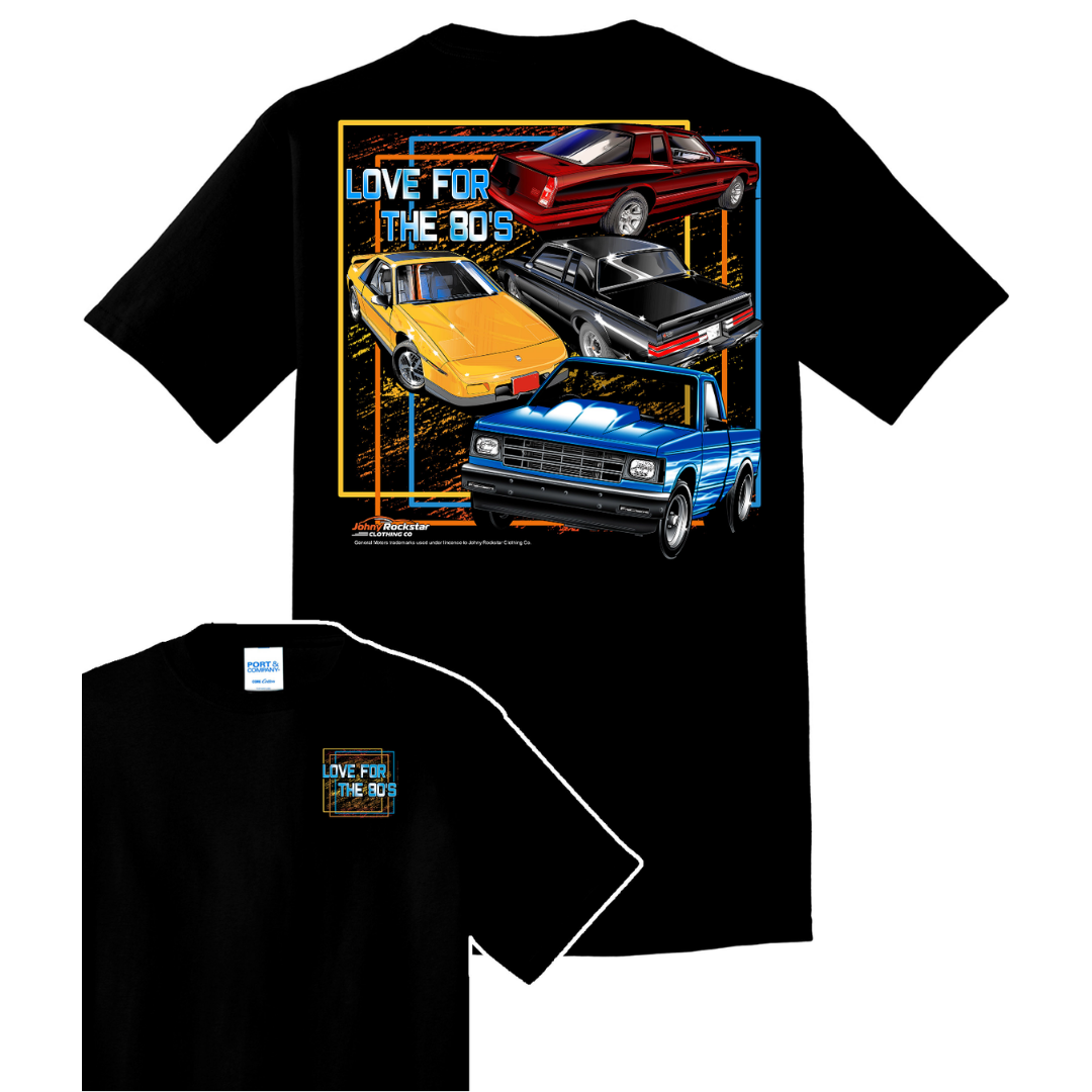 Love for the 80’s 100% Cotton T-Shirt – GM Icons (Black)